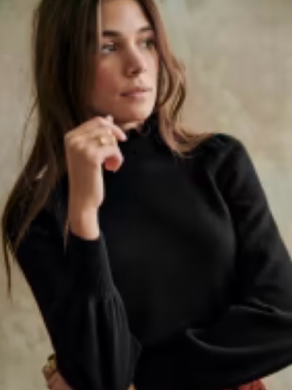 Sezane Pull Briana Cashmere Black Sweater Size XS
